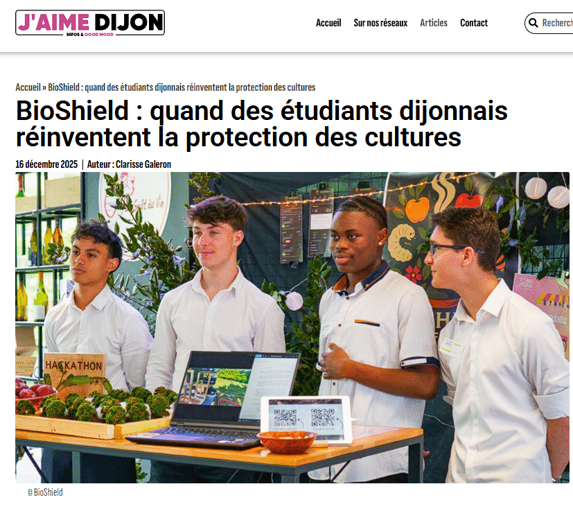 Article J'aime Dijon sur Bioshield